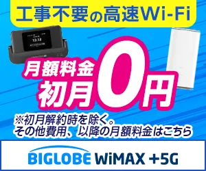 BIGLOBE WIMAXのバナー