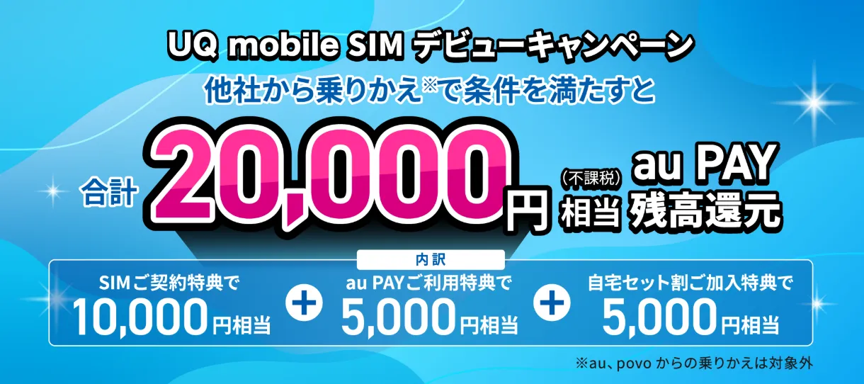 UQモバイルSIMデビューキャンペーン
