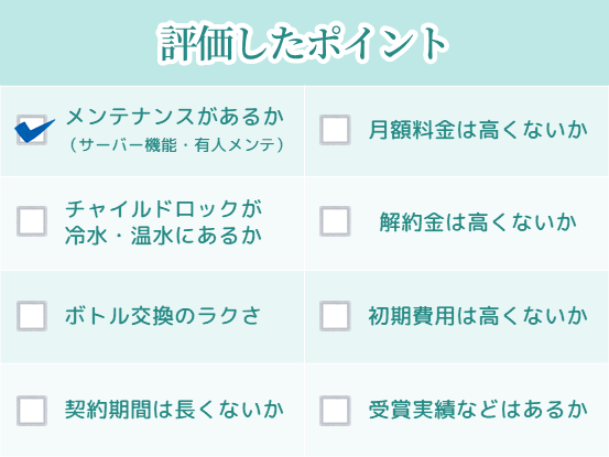 ランキングの評価ポイント