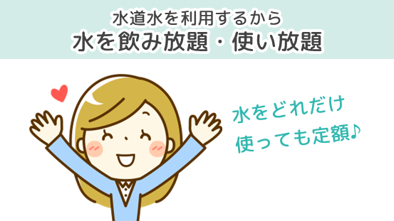 水道水を利用するから水を飲み放題・使い放題