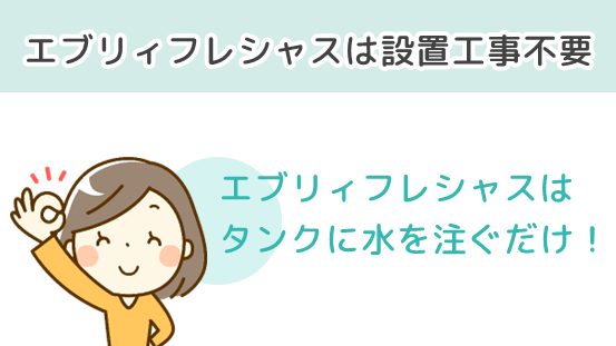 エブリィフレシャスは設置工事不要