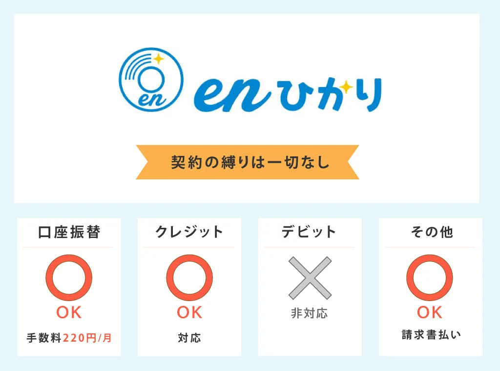 enひかり 契約の縛りは一切なし