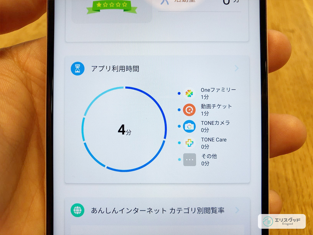 アプリの利用時間を見ている画像
