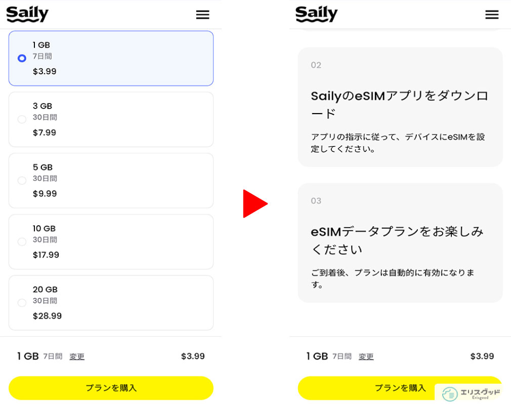 saily申し込み手順3