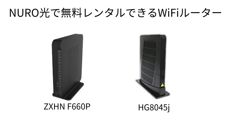 NURO光で無料レンタルできるWi-Fiルーター