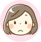 女性の少し不満そうなアイコン