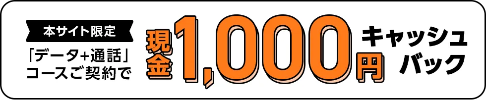 QTモバイルの本サイト限定キャンペーン