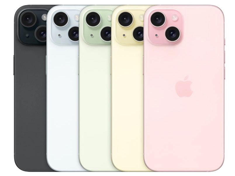 Apple Store公式のiPhone 15標準モデル画像