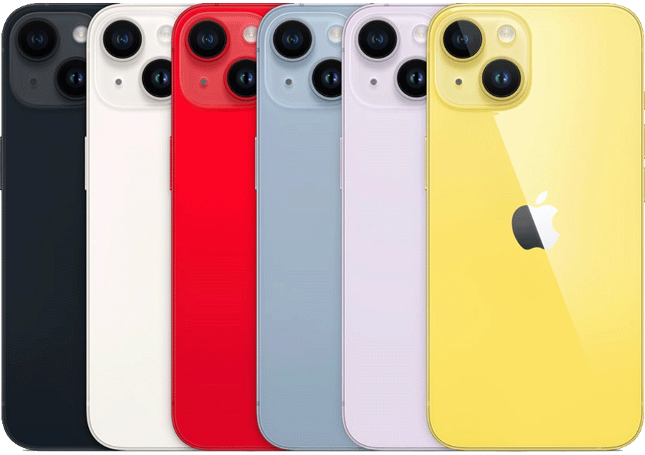 Apple Store公式のiPhone 14標準モデル画像