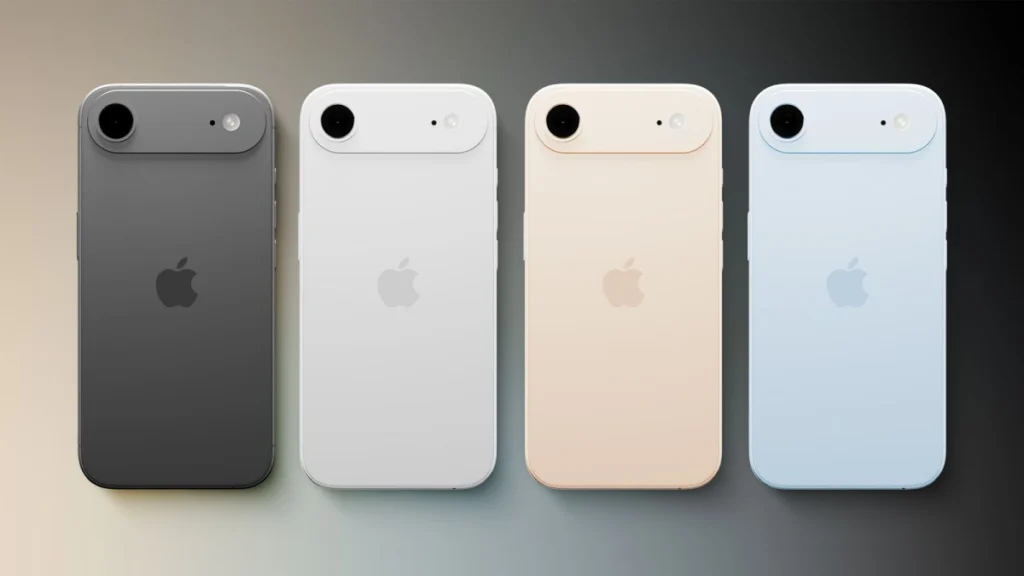 新型モデルiPhone 17 Airのカラー展開イメージ画像