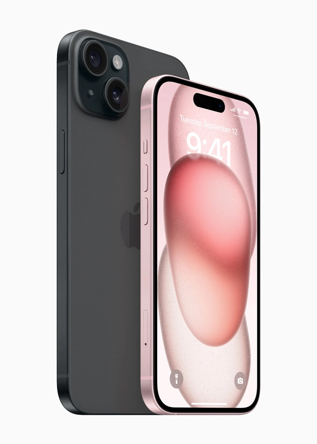 Apple Store公式のiPhone 15（ピンク）の画像