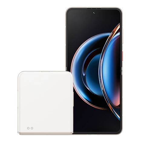 nubia Flip 3の折りたたみスマートフォン本体画像（開いた状態と閉じた状態）