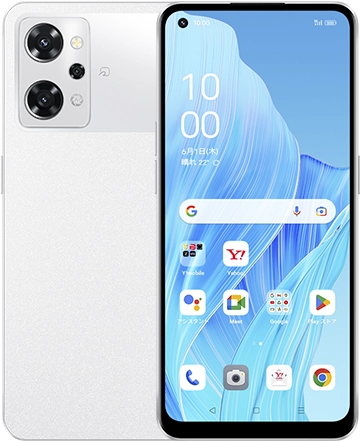 OPPO Reno9 Aのホワイトカラー本体画像