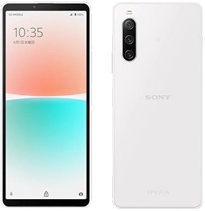 Sony Xperia 10 IVのホワイトカラー本体画像（前面・背面）