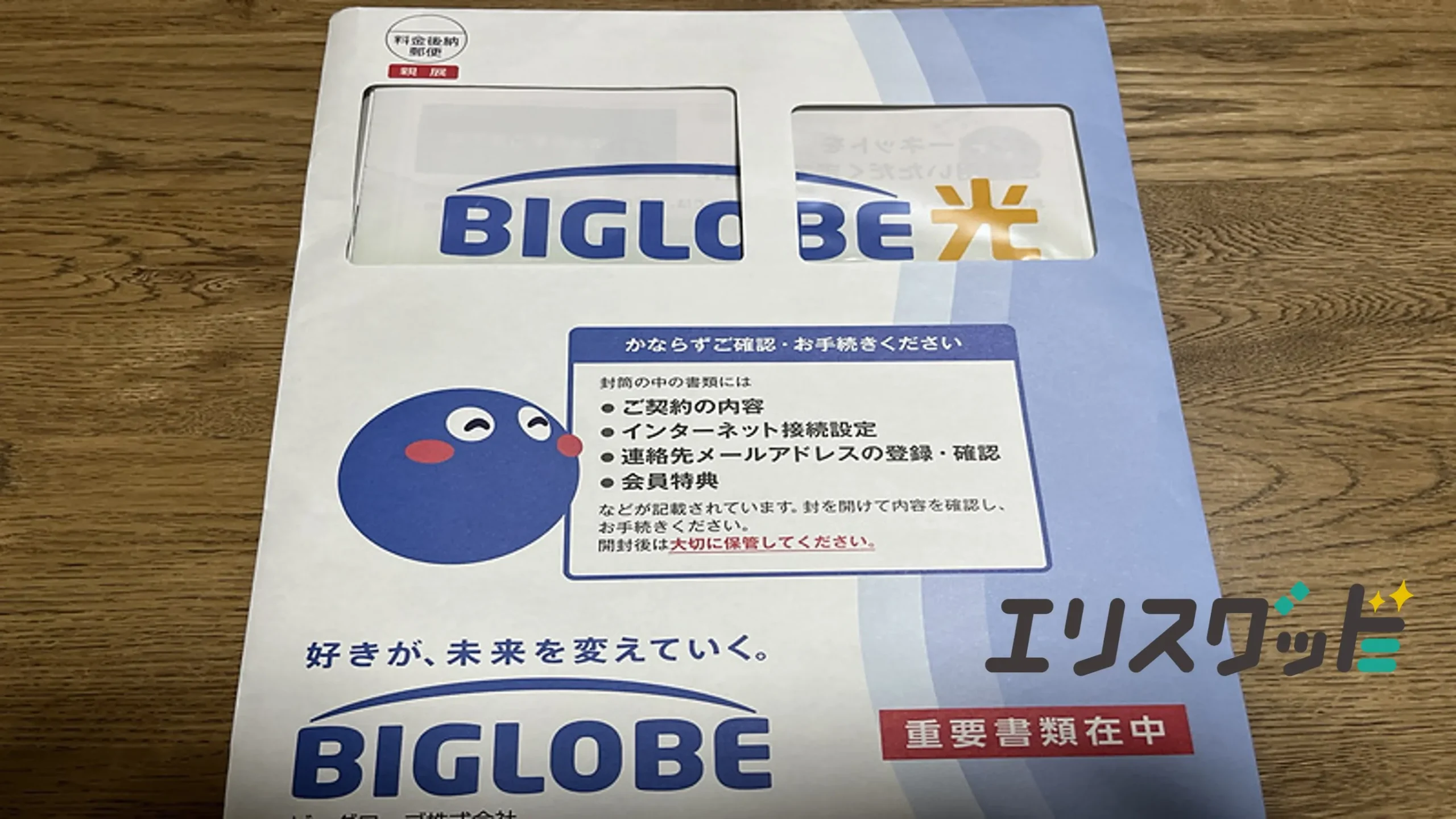 ビッグローブ光 契約書類