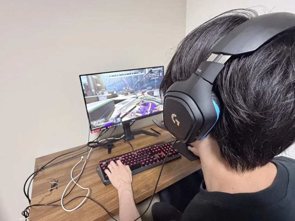 ビッグローブ光の回線でオンラインゲームをしている様子